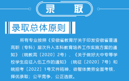 亳州学院2022年普通高校专升本招生章程