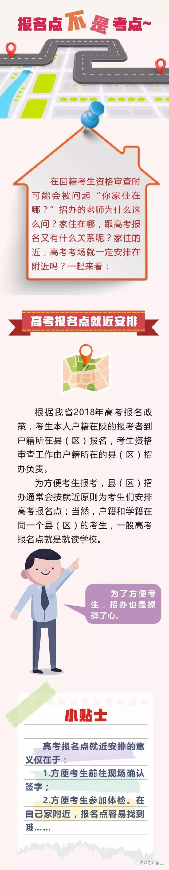 陕西省招办提醒：高考报名点不等于考场